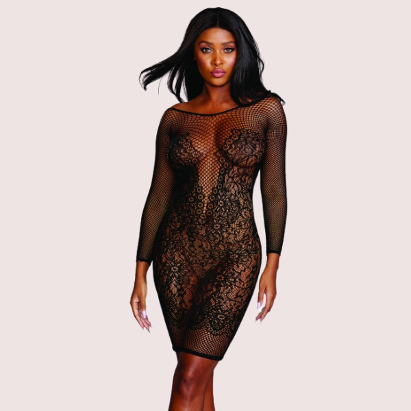 Robe résille manches longues Dreamgirl